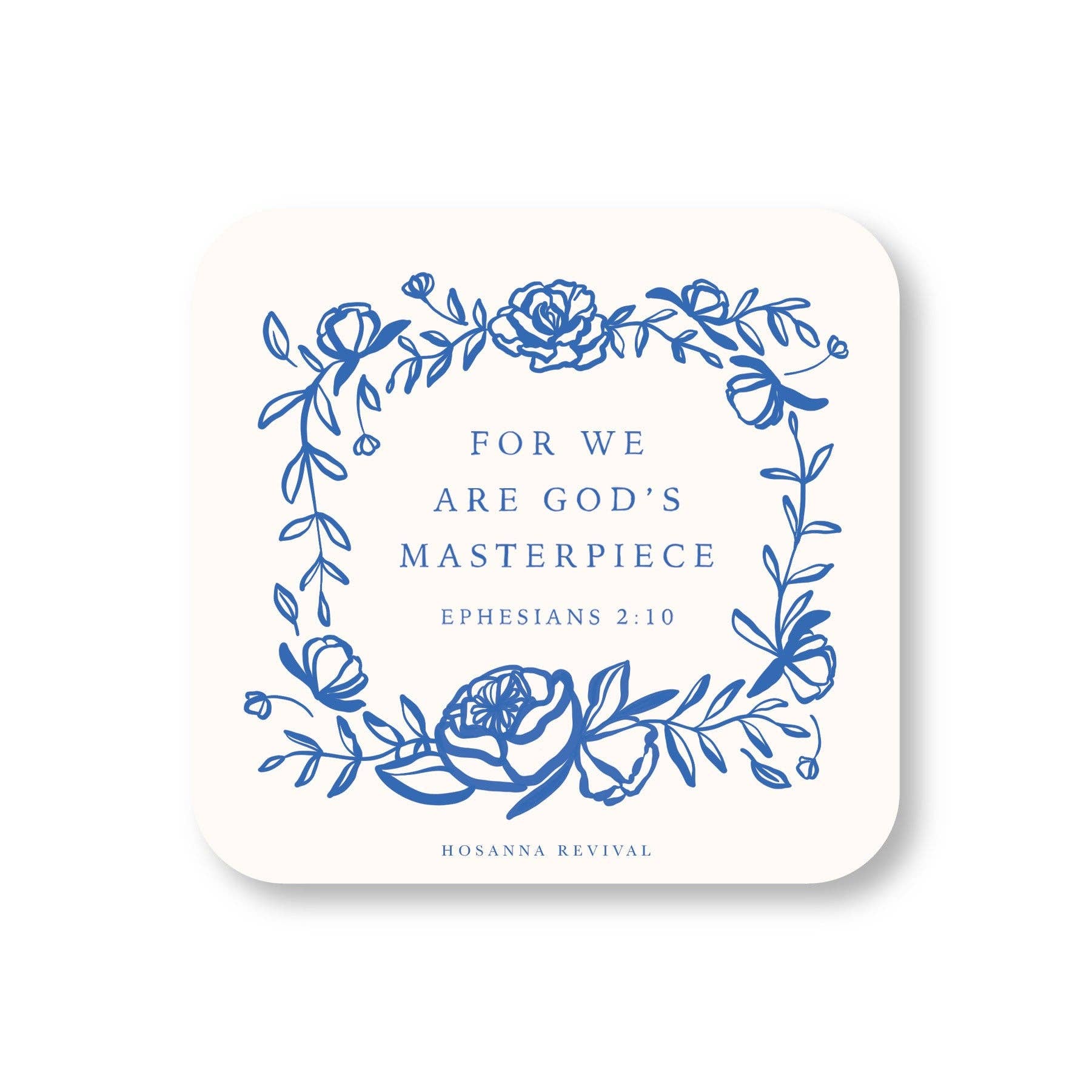 God’s Masterpiece Sticker | Ephesians 2:10 | Transparent Matte Vinyl