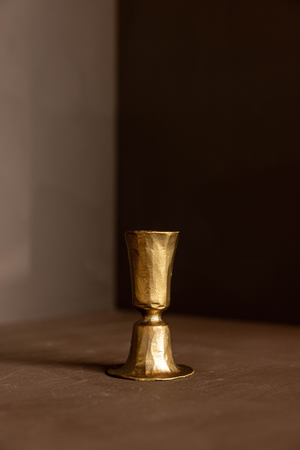 Brass Tapered Candle Holder – Modern Minimal Accent
