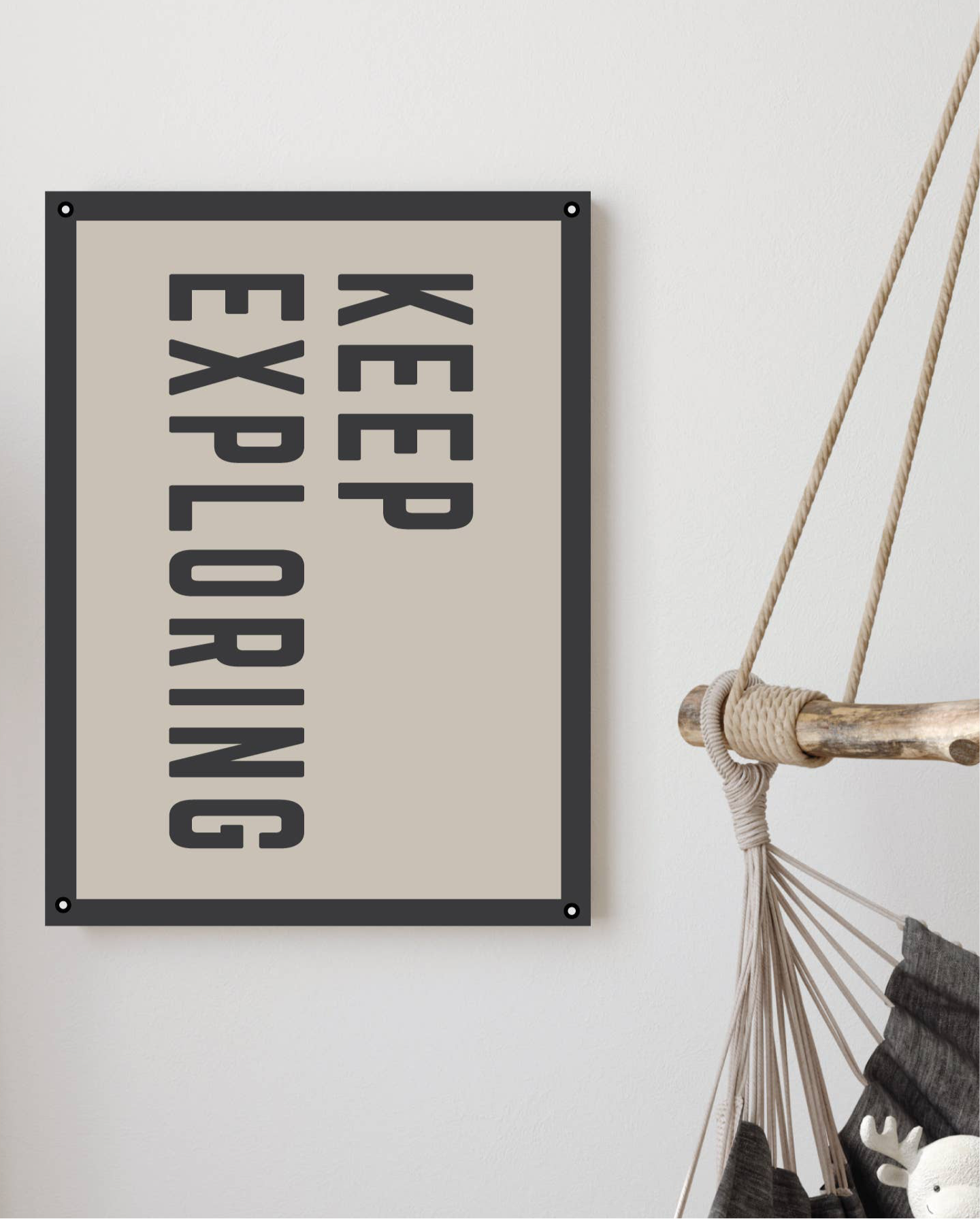 Keep Exploring – Inspirational Canvas Wall Canvas, Neutral Home Décor (24x18)