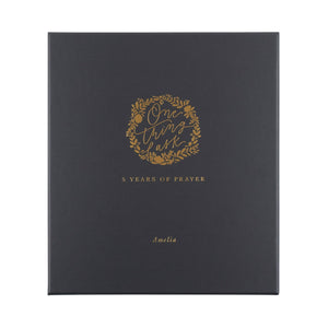 One Thing I Ask is a 5-year Prayer Journal. These beautiful journals were designed to help you remember the faithfulness of God as you journal your prayers. This keepsake journal contains 366 unprompted daily spreads with five entries per day to document your prayers over five years. Each date offers seven lines per day where you can summarize your prayers into short phrases, or jot them down as bullet points.