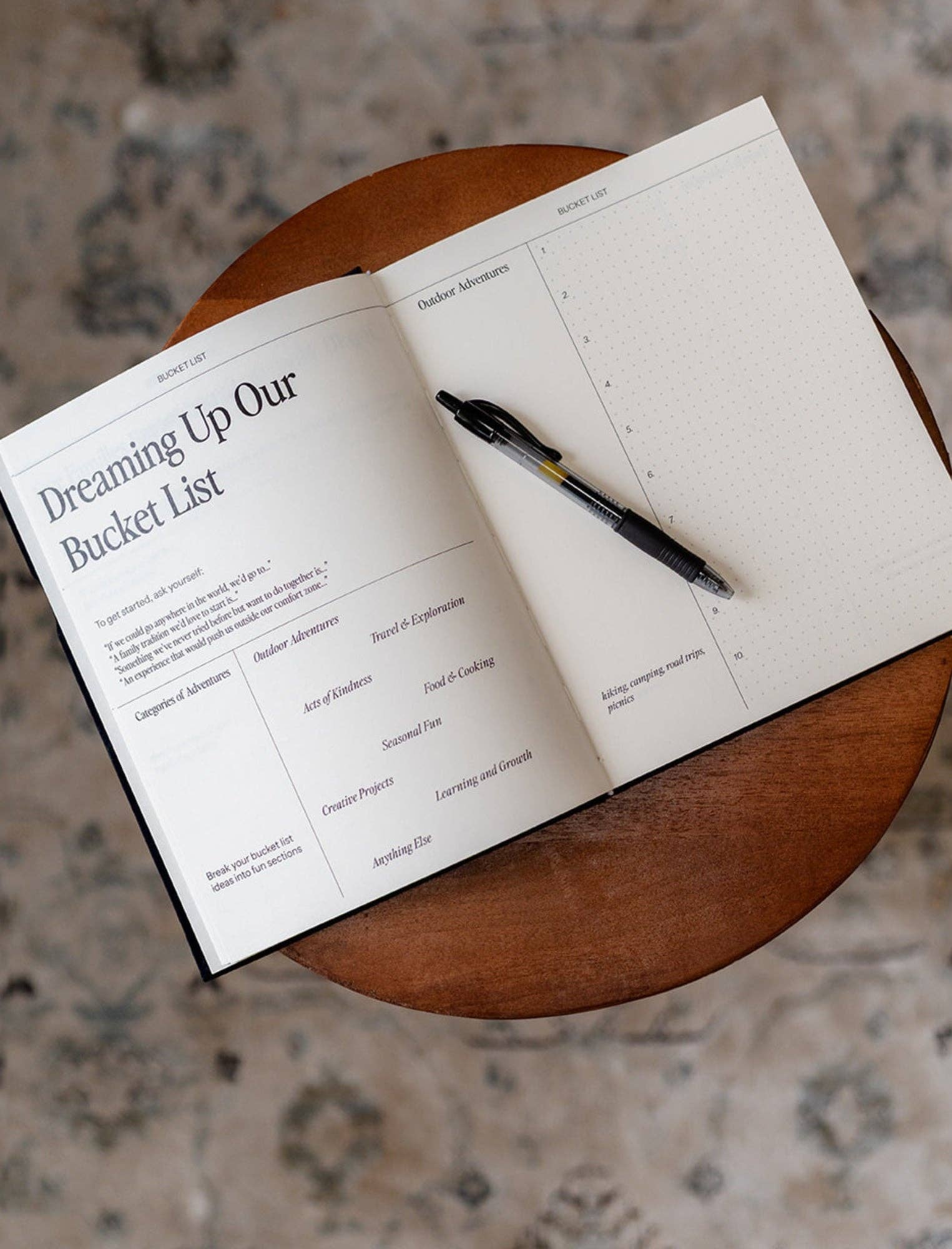 The Family Bucket List Journal | Linen Hardbound Keepsake Journal