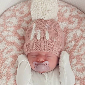 pink baby beanie