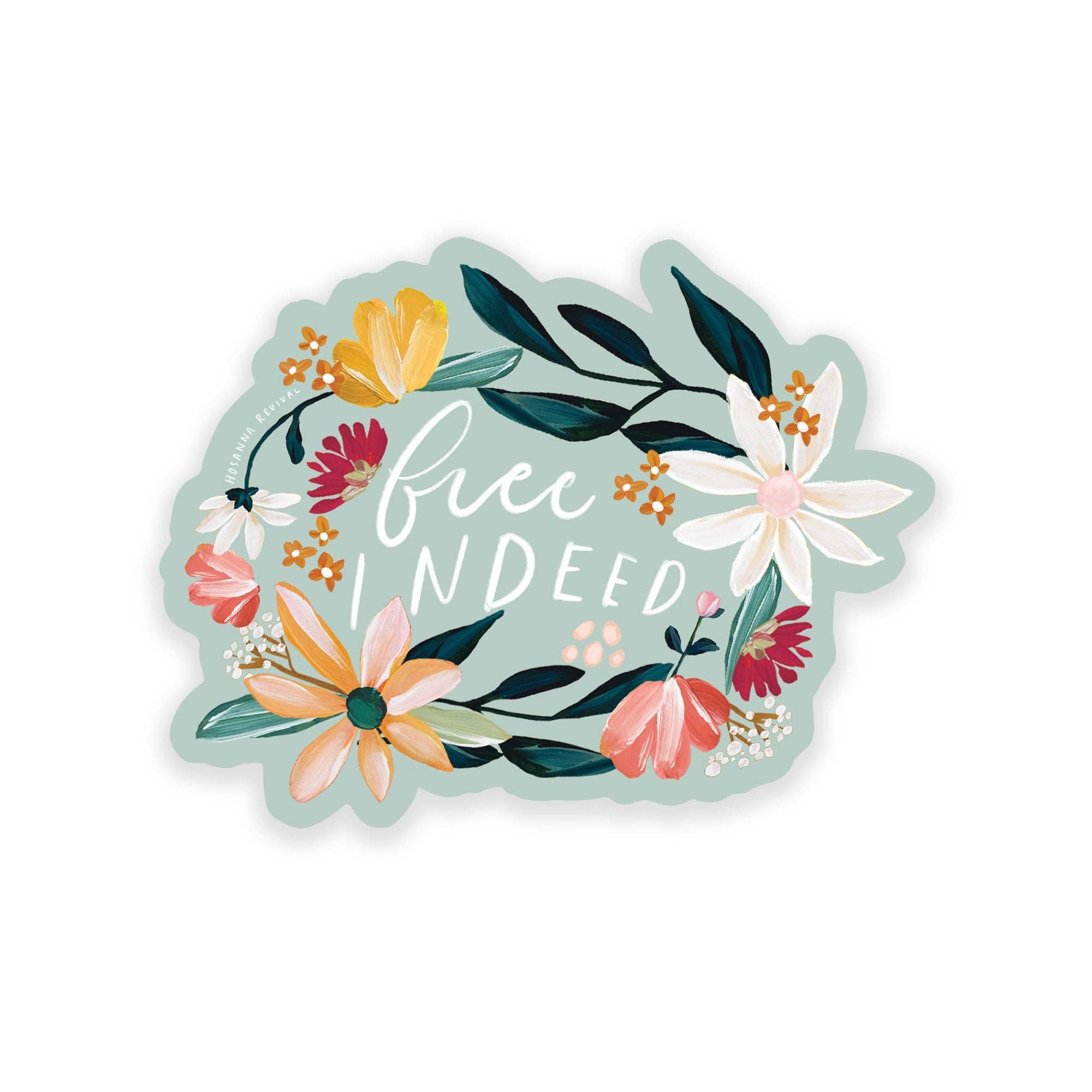 Free Indeed Sticker | John 8:36 | Transparent Matte Vinyl