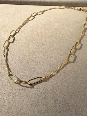 Mixed Chain Gold Necklace – Bold, Modern & Effortlessly Chic