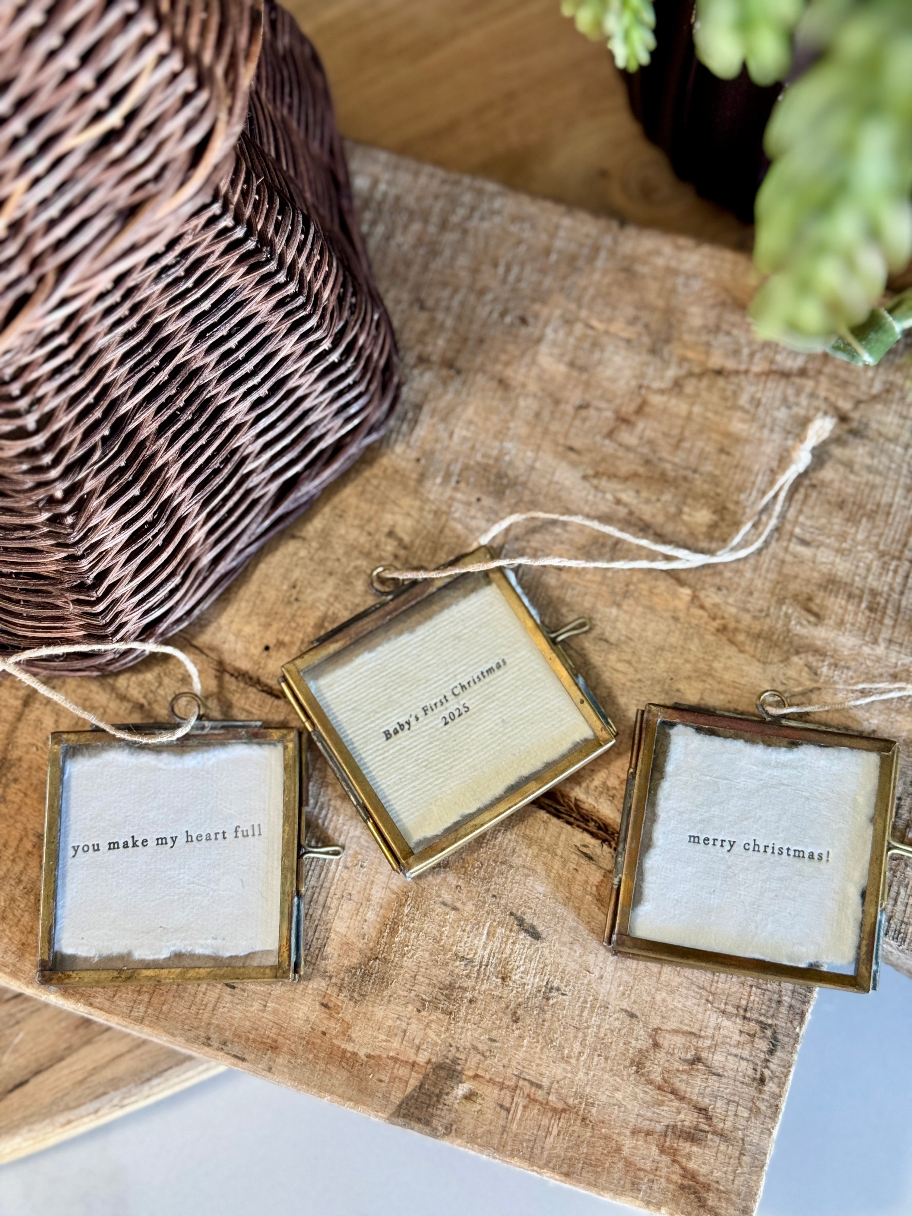 Everyday Mini Hanging Frames | Vintage Brass Ornament Frames
