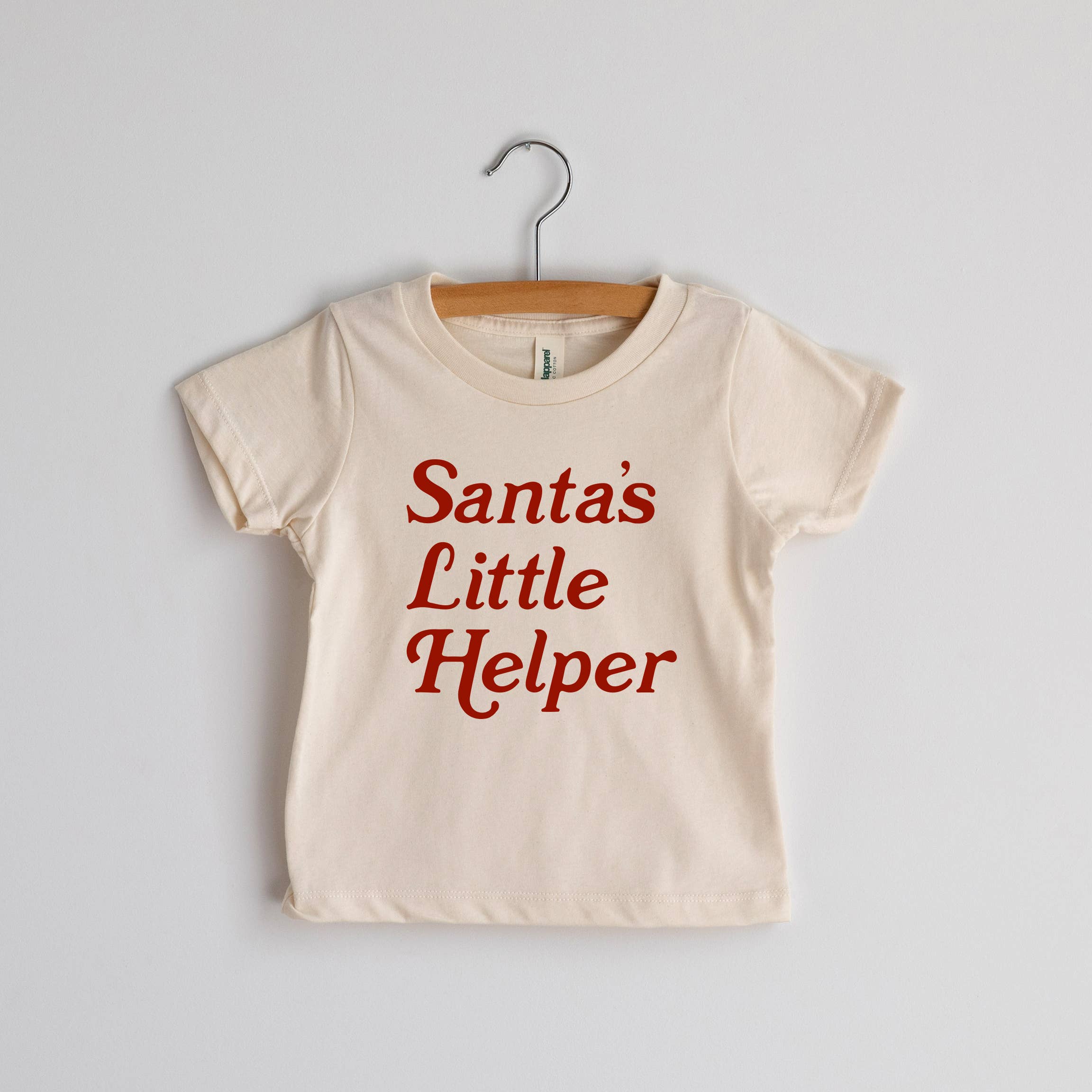 Santa’s Little Helper 2T Tee | Organic Cotton Christmas Shirt
