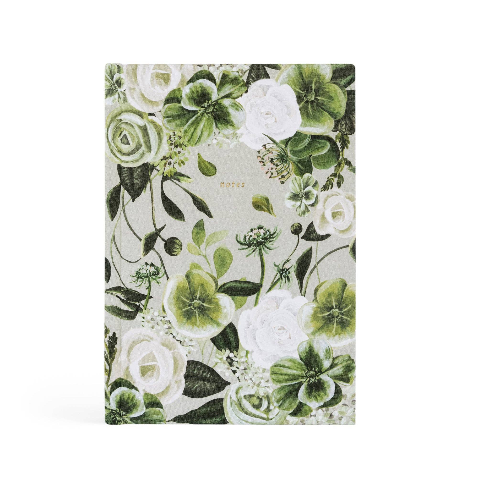 green floral notebook