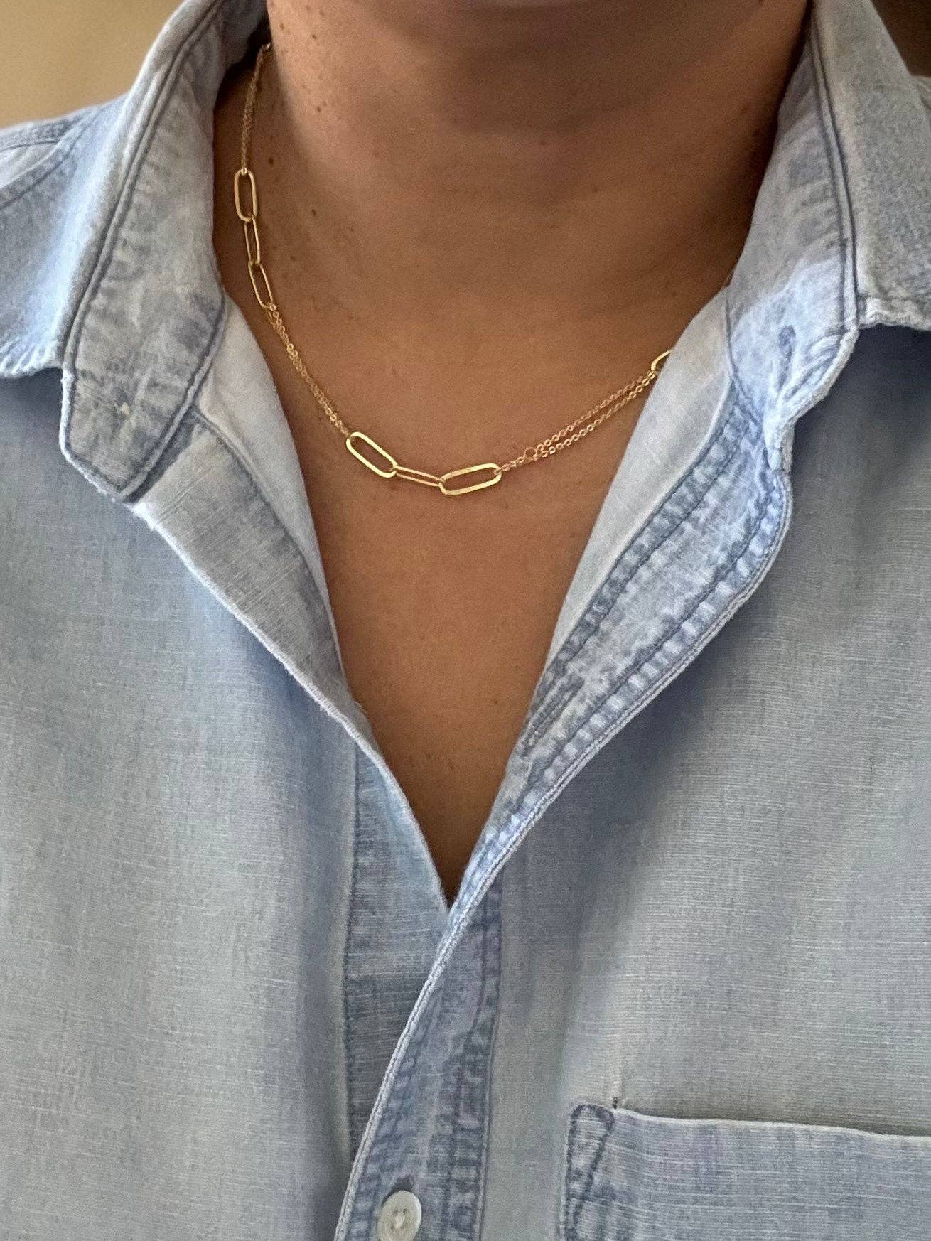 Mixed Chain Gold Necklace – Bold, Modern & Effortlessly Chic