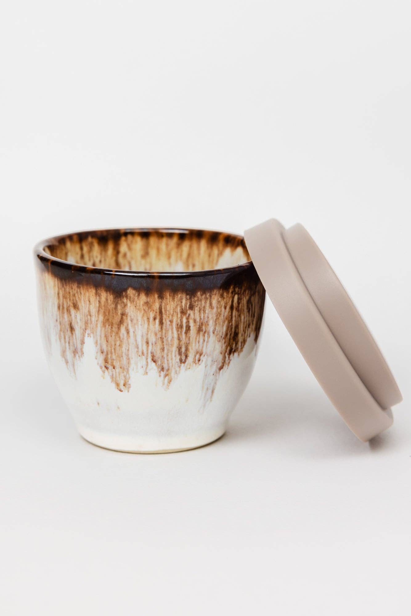 byfrow x Glaze Ceramic Travel Cup – 6oz Handmade Coffee & Tea Mug (Microplastic-Free, Made in Portugal)