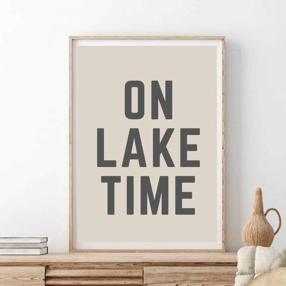 On Lake Time Wall Canvas – Lake House and Coastal Wall Art