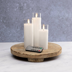 Handmade Flameless Glass Candle Set – Safe, Stylish, and Effortlessly Cozy