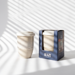 Neutral Ceramic Travel Cup – 8oz Handmade Coffee Mug (Microplastic Free, Made in Portugal)