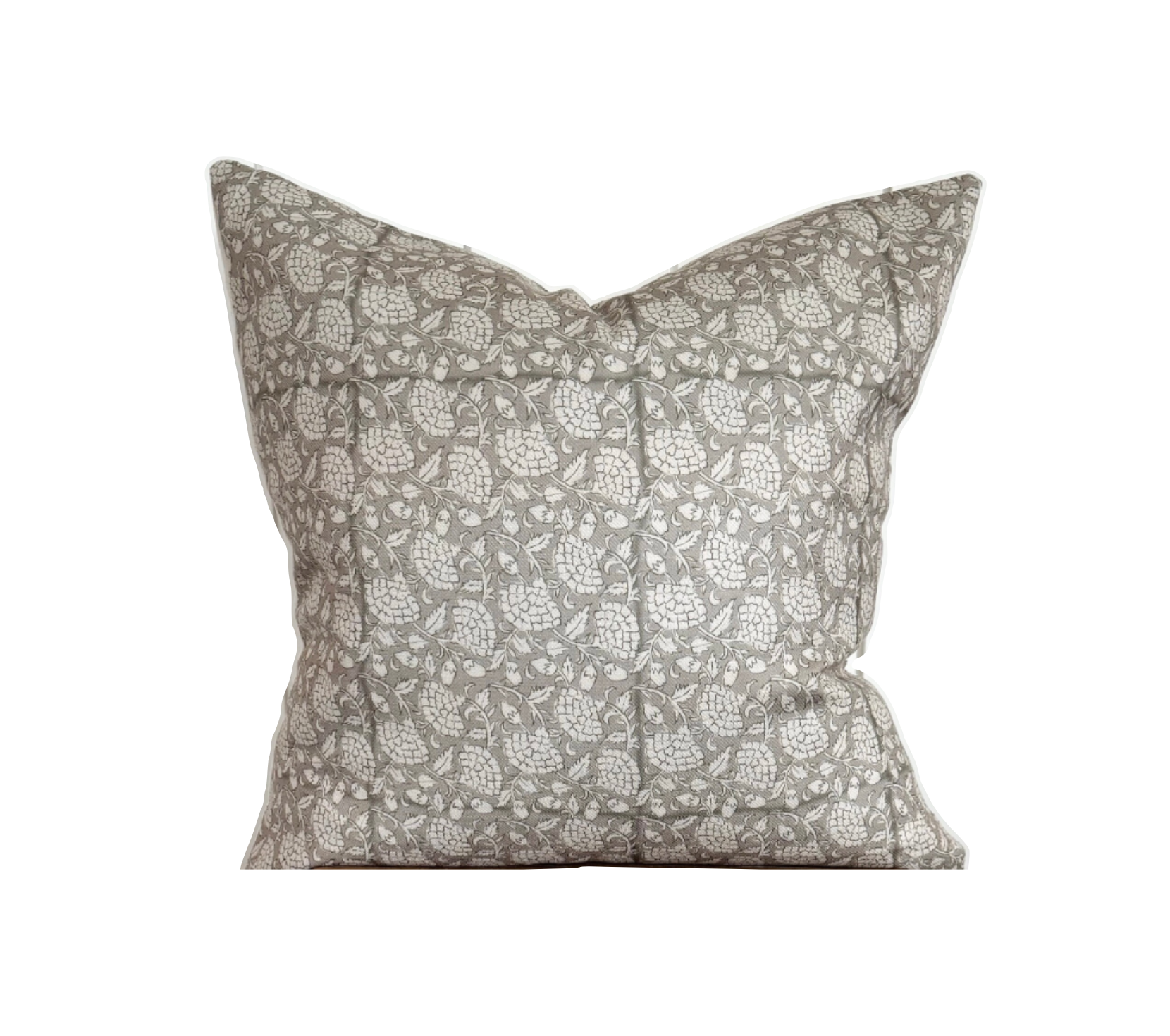 Introducing Elsie: a handmade gray and cream pillow cover with a unique handblock print. Made of high-quality cotton fabric, Elsie brings charm and elegance to your room. Elevate your home decor with Elsie!

18"x18"
machine wash/line dry
cotton&nbsp;