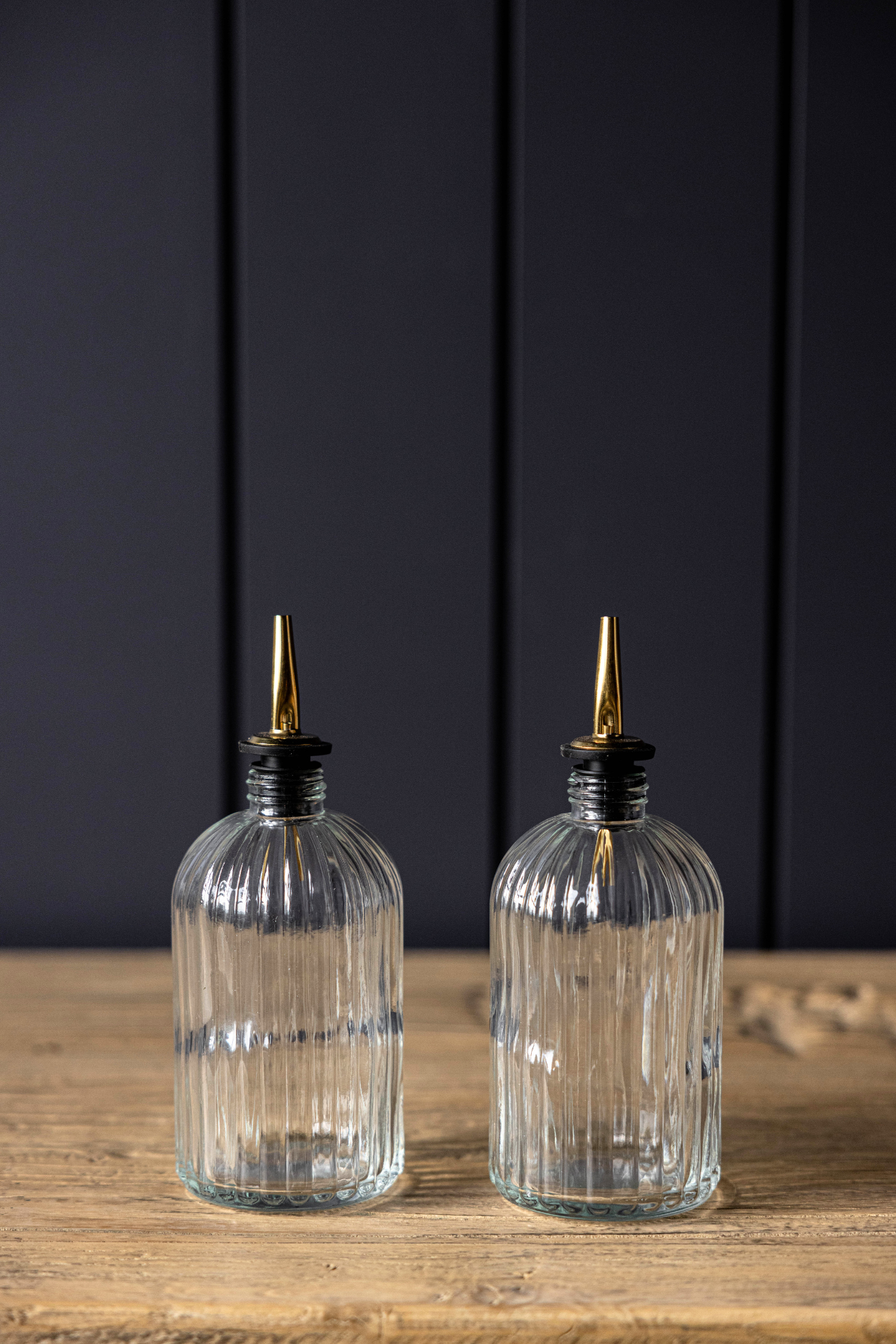 Scallop Glass Dispenser Bottle for Olive Oil or Vinegar – 16 oz