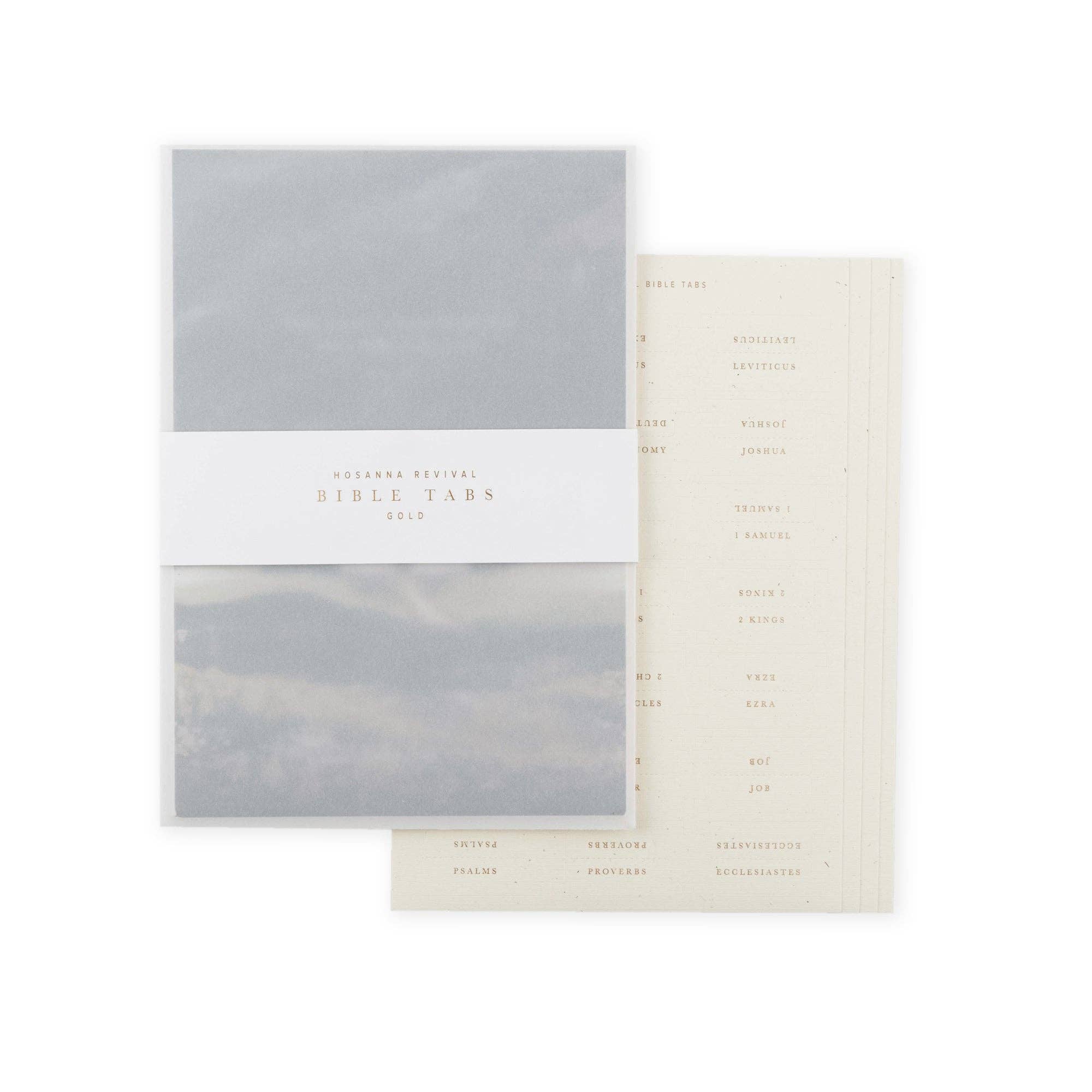 Linen Bible Tabs — Gold Foil