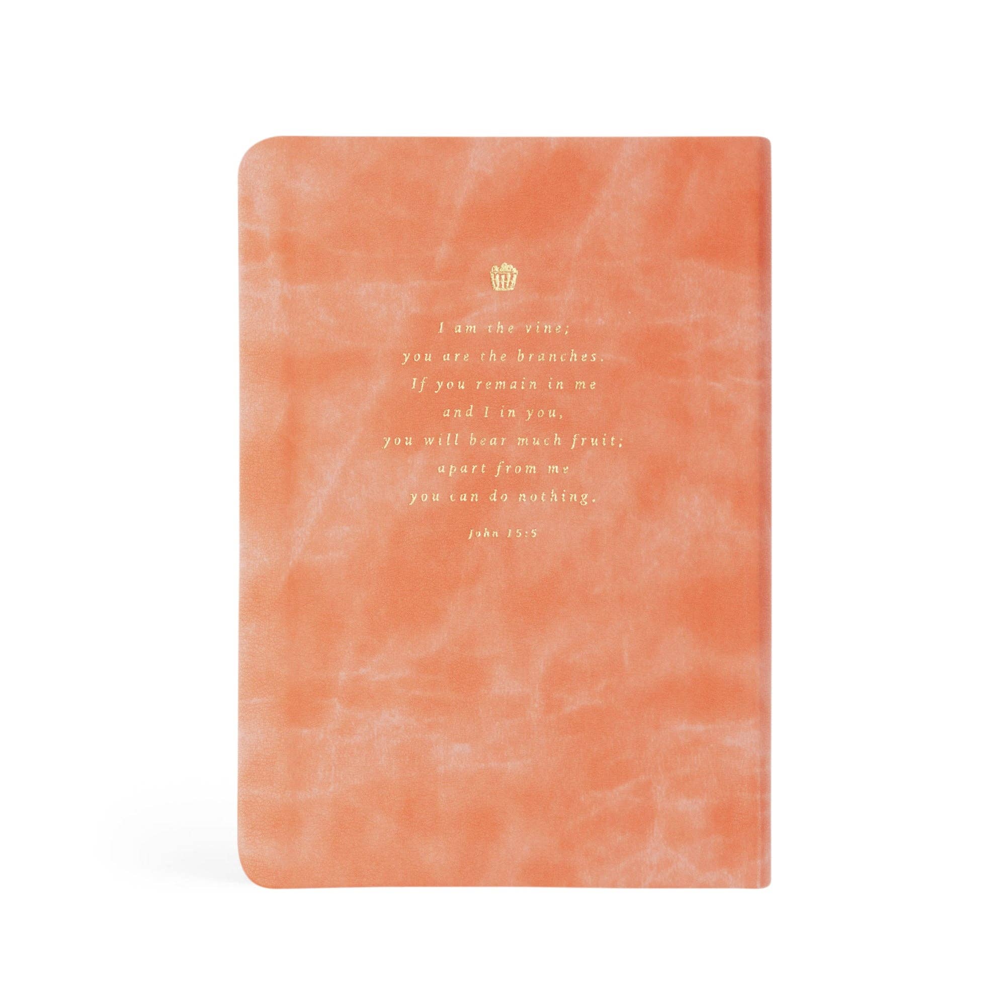 John 15:5 Leather-Like Peach Notebook | Softcover Journal