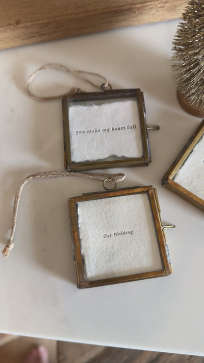 Everyday Mini Hanging Frames | Vintage Brass Ornament Frames